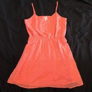 Coral Flowered Dress